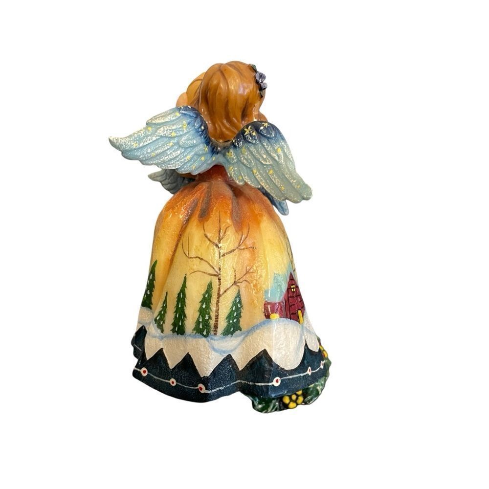 Angels Caroling Christmas Painted Resin Figurine - Picture 4 of 5